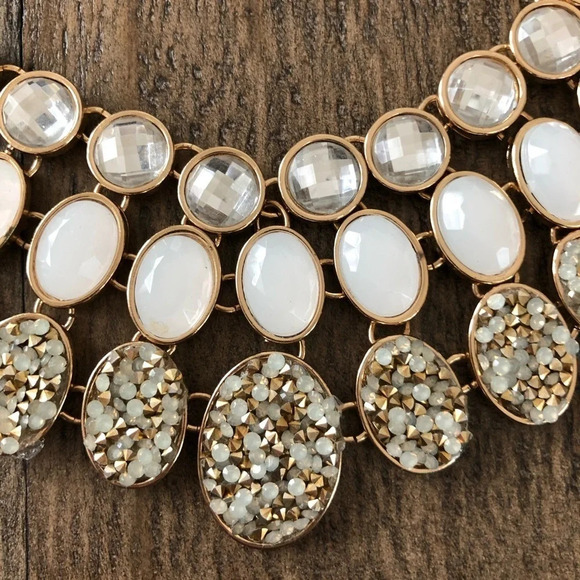 NY & Co Gold Triple strand Statement Necklace Boho - Picture 4 of 6